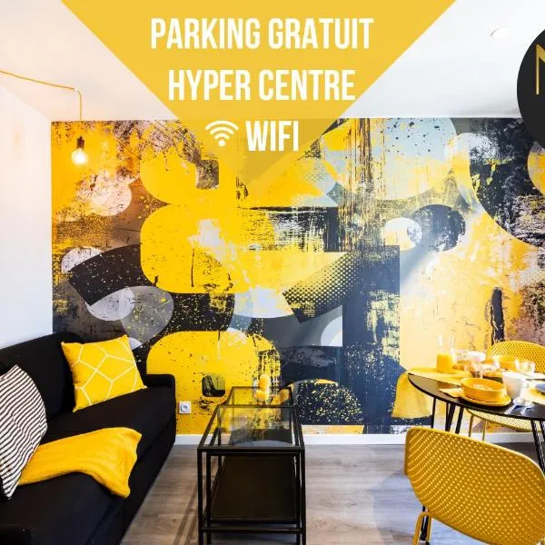 Le Black & Yellow - Appart'Hôtel - Clim - Netflix - Parking Gratuit - Nestor & Margot